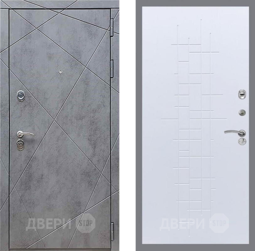 Входная металлическая Дверь Рекс (REX) 13 Бетон Темный FL-289 Белый ясень в Можайске