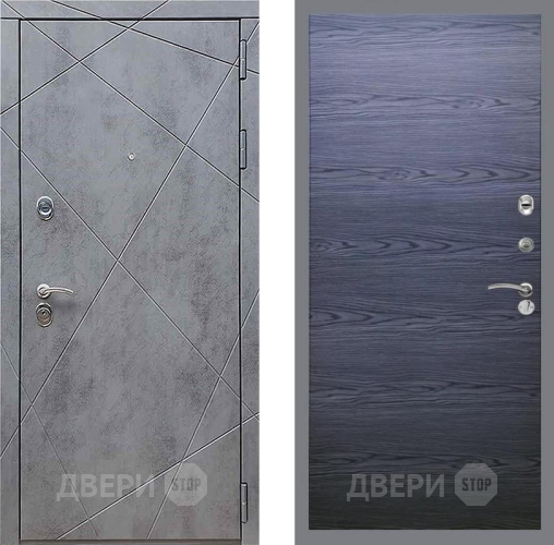 Входная металлическая Дверь Рекс (REX) 13 Бетон Темный GL Дуб тангенальный черный в Можайске