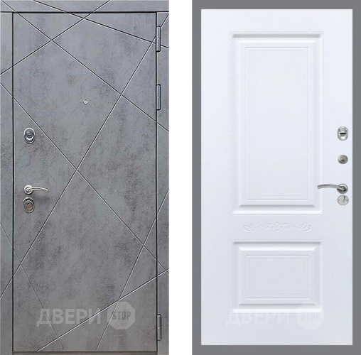 Входная металлическая Дверь Рекс (REX) 13 Бетон Темный Смальта Силк Сноу в Можайске