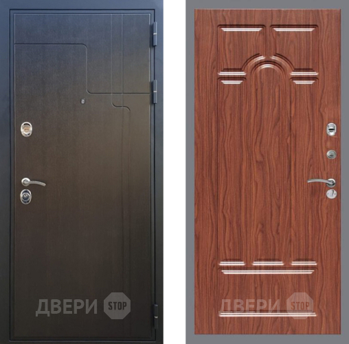 Входная металлическая Дверь Рекс (REX) Премиум-246 FL-58 орех тисненый в Можайске