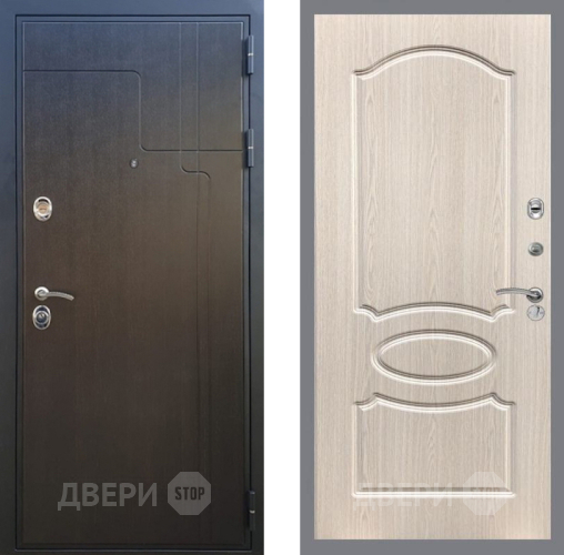 Входная металлическая Дверь Рекс (REX) Премиум-246 FL-128 Беленый дуб в Можайске