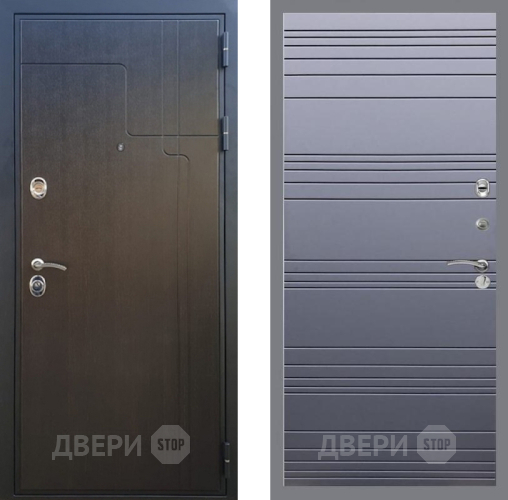 Входная металлическая Дверь Рекс (REX) Премиум-246 Line Силк титан в Можайске