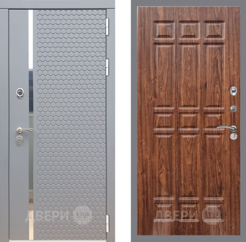 Входная металлическая Дверь Рекс (REX) 24 FL-33 орех тисненый в Можайске