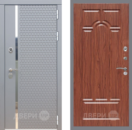 Входная металлическая Дверь Рекс (REX) 24 FL-58 орех тисненый в Можайске