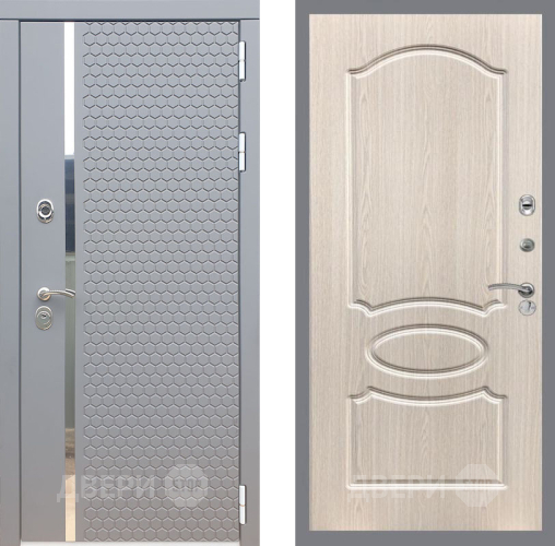 Входная металлическая Дверь Рекс (REX) 24 FL-128 Беленый дуб в Можайске