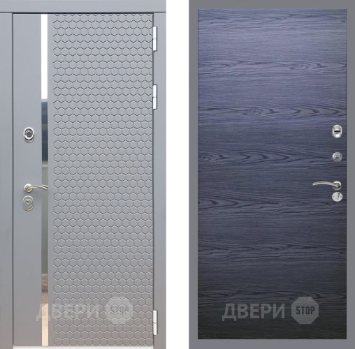 Входная металлическая Дверь Рекс (REX) 24 GL Дуб тангенальный черный в Можайске