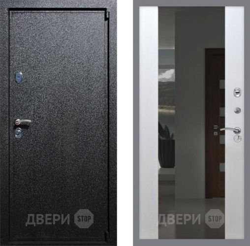 Входная металлическая Дверь Рекс (REX) 3 СБ-16 Зеркало Белый ясень в Можайске