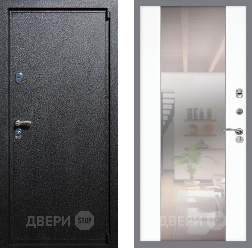 Входная металлическая Дверь Рекс (REX) 3 СБ-16 Зеркало Силк Сноу в Можайске