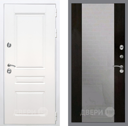 Дверь Рекс (REX) Премиум-н Силк Сноу СБ-16 Зеркало Венге в Можайске