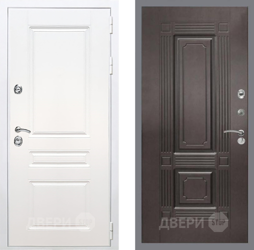 Входная металлическая Дверь Рекс (REX) Премиум-н Силк Сноу FL-2 Венге в Можайске