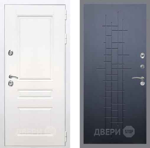 Входная металлическая Дверь Рекс (REX) Премиум-н Силк Сноу FL-289 Ясень черный в Можайске