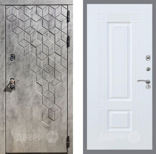 Входная металлическая Дверь Рекс (REX) 23 FL-2 Силк Сноу в Можайске