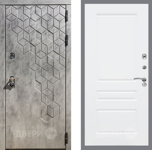 Входная металлическая Дверь Рекс (REX) 23 FL-243 Силк Сноу в Можайске