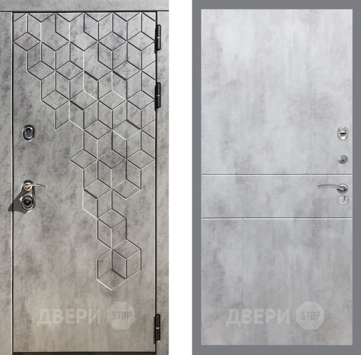 Входная металлическая Дверь Рекс (REX) 23 FL-290 Бетон светлый в Можайске