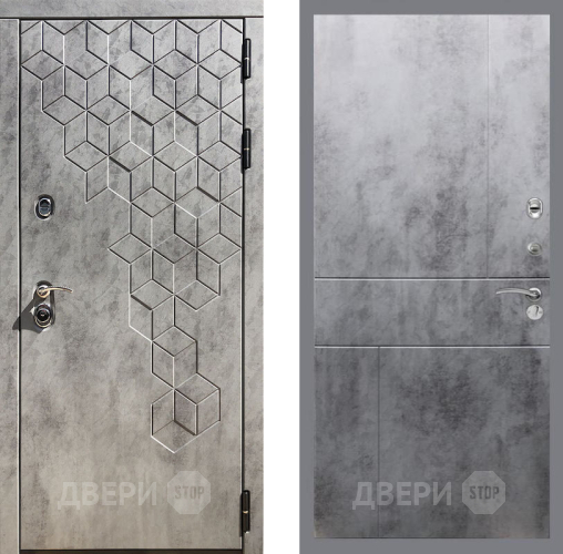 Входная металлическая Дверь Рекс (REX) 23 FL-290 Бетон темный в Можайске