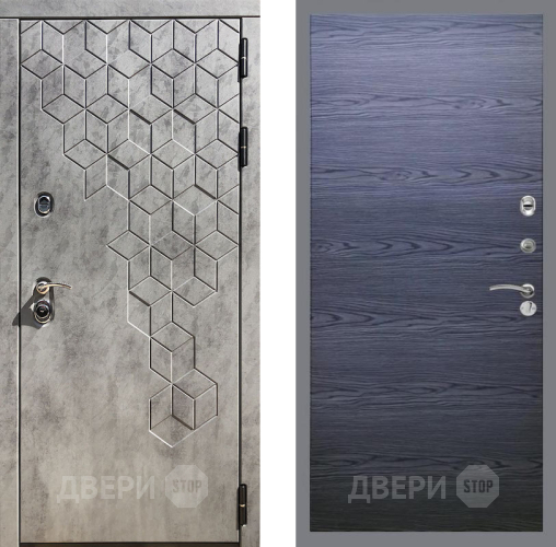 Входная металлическая Дверь Рекс (REX) 23 GL Дуб тангенальный черный в Можайске