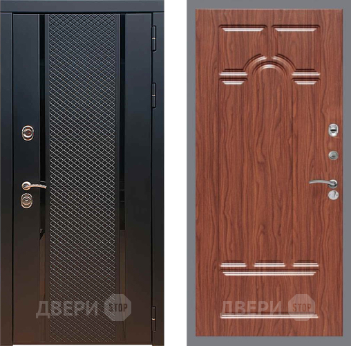 Входная металлическая Дверь Рекс (REX) 25 FL-58 орех тисненый в Можайске