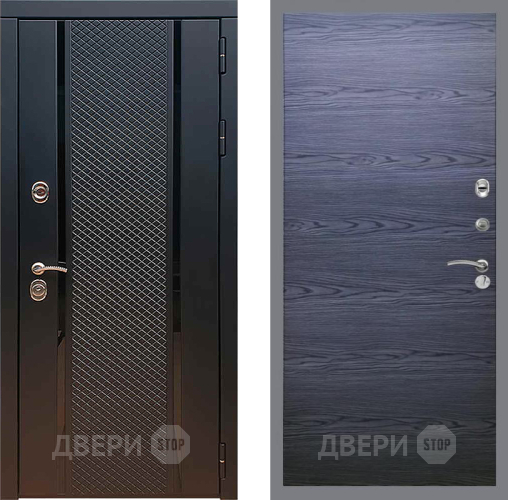 Входная металлическая Дверь Рекс (REX) 25 GL Дуб тангенальный черный в Можайске