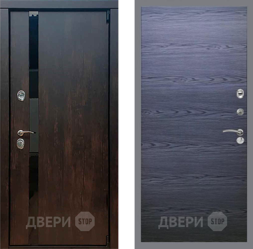 Входная металлическая Дверь Рекс (REX) 26 GL Дуб тангенальный черный в Можайске