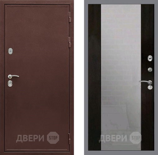 Входная металлическая Дверь Рекс (REX) 5 металл 3 мм СБ-16 Зеркало Венге в Можайске
