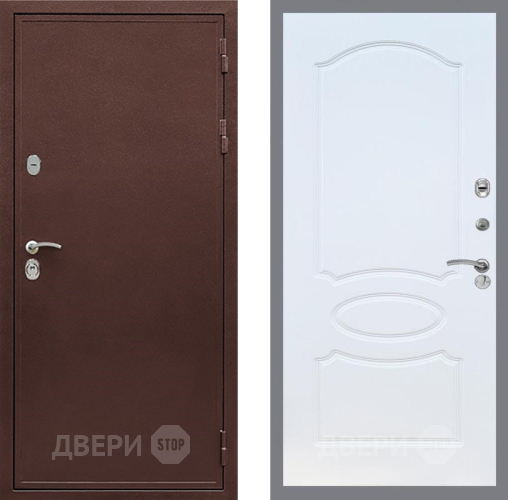 Дверь Рекс (REX) 5 металл 3 мм FL-128 Белый ясень в Можайске
