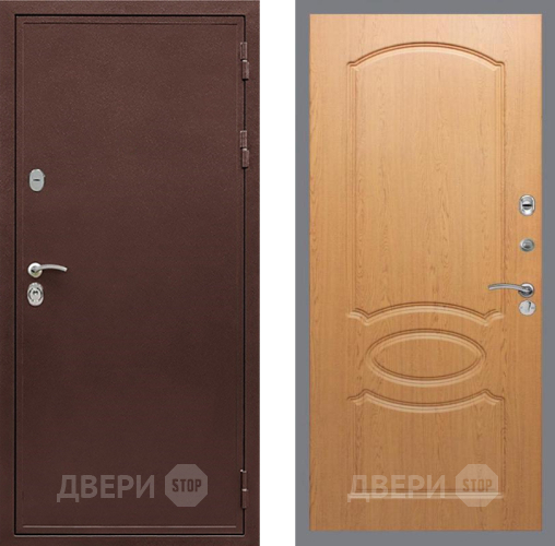 Входная металлическая Дверь Рекс (REX) 5 металл 3 мм FL-128 Дуб в Можайске