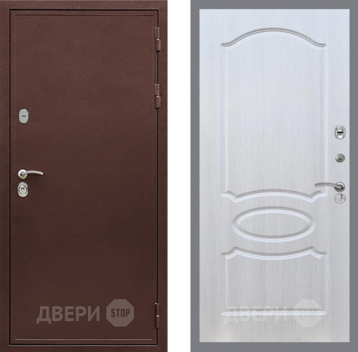 Входная металлическая Дверь Рекс (REX) 5 металл 3 мм FL-128 Лиственница беж в Можайске
