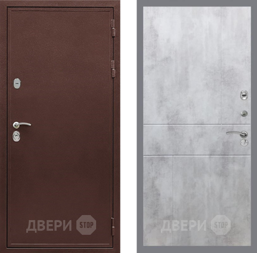 Дверь Рекс (REX) 5 металл 3 мм FL-290 Бетон светлый в Можайске