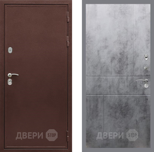 Дверь Рекс (REX) 5 металл 3 мм FL-290 Бетон темный в Можайске