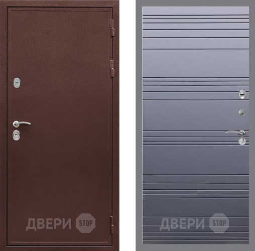 Дверь Рекс (REX) 5 металл 3 мм Line Силк титан в Можайске