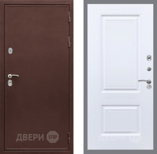 Дверь Рекс (REX) 5 металл 3 мм Смальта Силк Сноу в Можайске