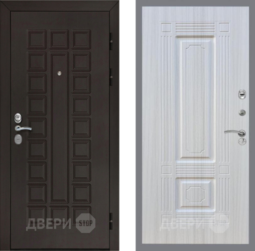 Входная металлическая Дверь Рекс (REX) Сенатор Cisa FL-2 Сандал белый в Можайске