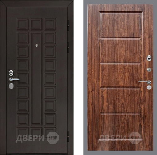 Входная металлическая Дверь Рекс (REX) Сенатор Cisa FL-39 орех тисненый в Можайске