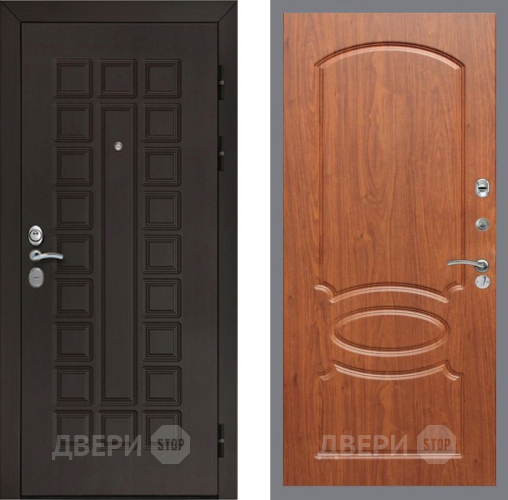 Входная металлическая Дверь Рекс (REX) Сенатор Cisa FL-128 Морёная берёза в Можайске