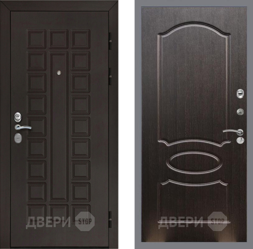 Входная металлическая Дверь Рекс (REX) Сенатор Cisa FL-128 Венге светлый в Можайске