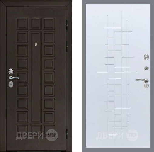 Входная металлическая Дверь Рекс (REX) Сенатор Cisa FL-289 Белый ясень в Можайске