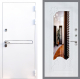 Входная металлическая Дверь Стоп Лайн Вайт ЗкркалоФЛ-147 Ясень белый в Можайске