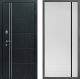 Входная металлическая Дверь Дверной континент Теплолюкс Дизайн ФЛ-757 Черное Стекло Софт милк в Можайске