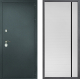 Входная металлическая Дверь Дверной континент Рубикон Серебро Дизайн ФЛ-757 Черное Стекло Софт милк в Можайске