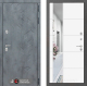 Входная металлическая Дверь Лабиринт (LABIRINT) Бетон Зеркало 19 Белый софт в Можайске