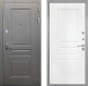 Входная металлическая Дверь Интекрон (INTECRON) Брайтон Графит ФЛ-243 Белый матовый в Можайске
