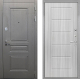 Входная металлическая Дверь Интекрон (INTECRON) Брайтон Графит ФЛ-39 Сандал белый в Можайске