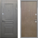 Входная металлическая Дверь Интекрон (INTECRON) Брайтон Графит Гладкая шпон Венге коричневый в Можайске