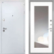 Входная металлическая Дверь Интекрон (INTECRON) Колизей White ФЛЗ-120-М Зеркало Белый матовый в Можайске