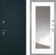 Входная металлическая Дверь Интекрон (INTECRON) Греция ФЛЗ-120-М Зеркало Белый матовый в Можайске