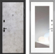 Входная металлическая Дверь Интекрон (INTECRON) Профит Black Мрамор Светлый ФЛЗ-120-М Зеркало Белый матовый в Можайске