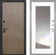 Дверь Интекрон (INTECRON) Профит Black Венге Коричневый ФЛЗ-120-М Зеркало Белый матовый в Можайске