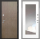 Входная металлическая Дверь Интекрон (INTECRON) Гектор Венге Коричневый ФЛЗ-120-М Зеркало Белый матовый в Можайске