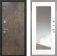 Входная металлическая Дверь Интекрон (INTECRON) Гектор Гранж ФЛЗ-120-М Зеркало Белый матовый в Можайске