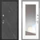 Дверь Интекрон (INTECRON) Гектор Гранит Лава Оникс ФЛЗ-120-М Зеркало Белый матовый в Можайске